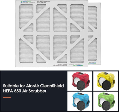 AlorairScrubber MERV-10 Filter Replacement Set for CleanShield HEPA 550 Air Scrubber (Pack of 2)